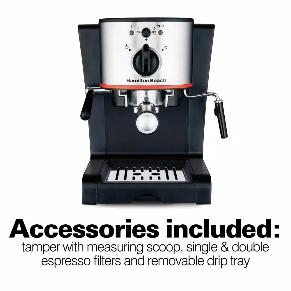Hamilton Beach 2-Cup Stainless Steel Automatic Espresso Machine with Milk Frother Coffee Makers Hamilton Beach 2-Cup Stainless Steel Automatic Espresso Machine With Milk Frother -Costway Shop black hamilton beach espresso machines 40792 fa 1000