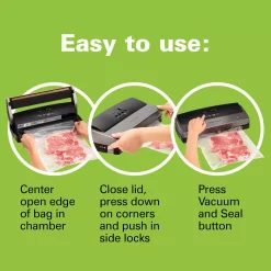 Food Processing Hamilton Beach Nutrifresh Black Food Vacuum Sealer With Extended Seal -Costway Shop black hamilton beach food vacuum sealers 78214 4f 1000