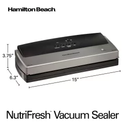 Food Processing Hamilton Beach Nutrifresh Black Food Vacuum Sealer With Extended Seal -Costway Shop black hamilton beach food vacuum sealers 78214 66 1000