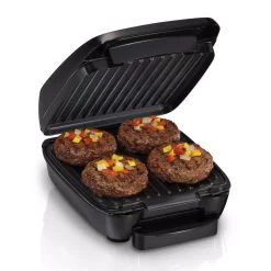 Electric Skillets & Indoor Grills Hamilton Beach 60 Sq. In. Black Removable Plate Indoor Grill With Removable Cooking Plates -Costway Shop black hamilton beach indoor grills 25357 1f 1000