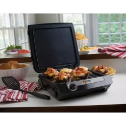 Electric Skillets & Indoor Grills Hamilton Beach 3-in-1 Black Multi Grill -Costway Shop black hamilton beach indoor grills 25600 fa 1000