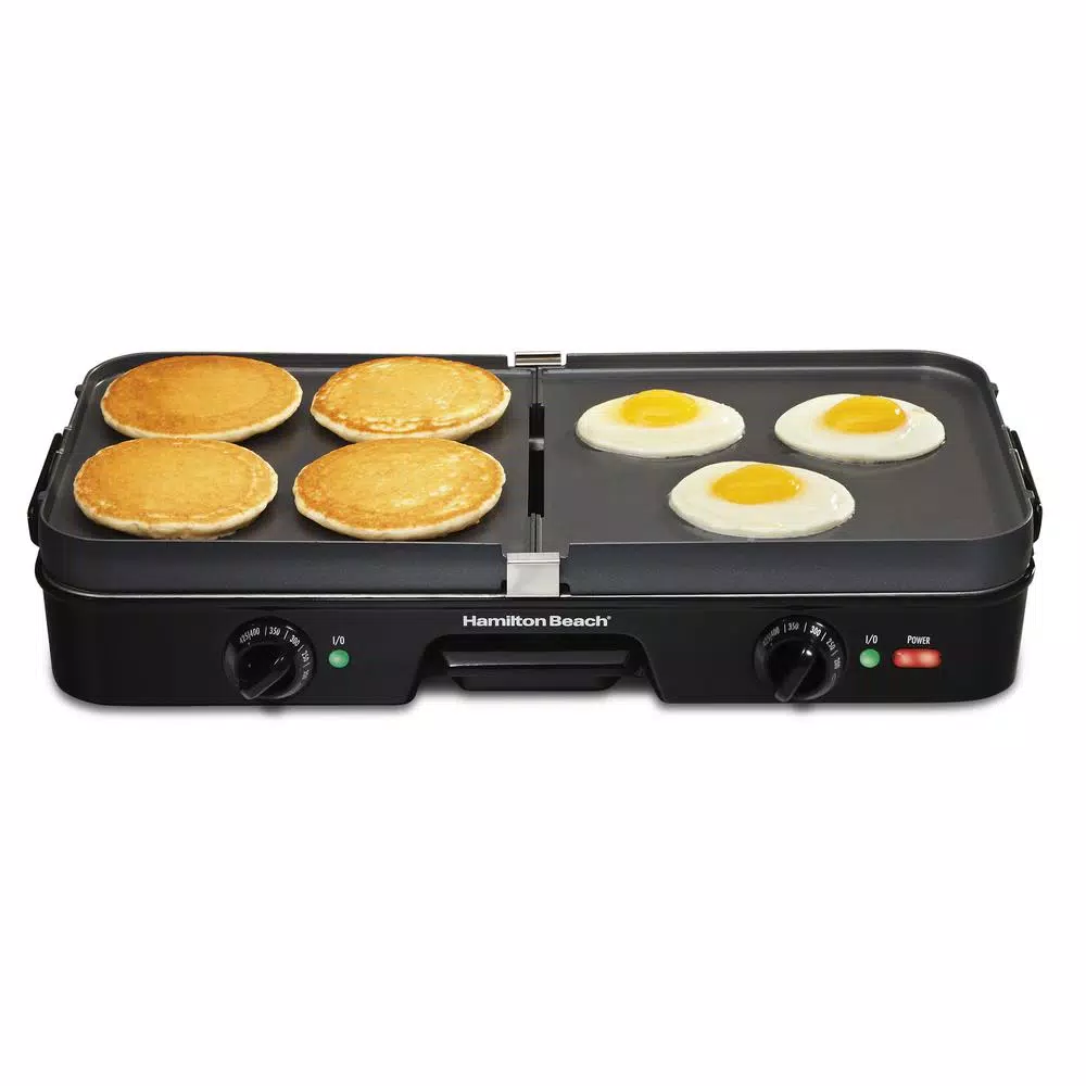 Electric Skillets & Indoor Grills Hamilton Beach 3 In 1 180 Sq. In. Black Indoor Grill With Removable Grids 6 Electric Skillets & Indoor Grills Hamilton Beach 3 In 1 180 Sq. In. Black Indoor Grill With Removable Grids - Image 4