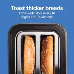 Toasters Hamilton Beach Expert Toast 900 W 2-Slice Black And Stainless Steel Wide Slot Toaster 8 Toasters Hamilton Beach Expert Toast 900 W 2-Slice Black And Stainless Steel Wide Slot Toaster -Costway Shop black hamilton beach pop up toasters 22994 76 1000