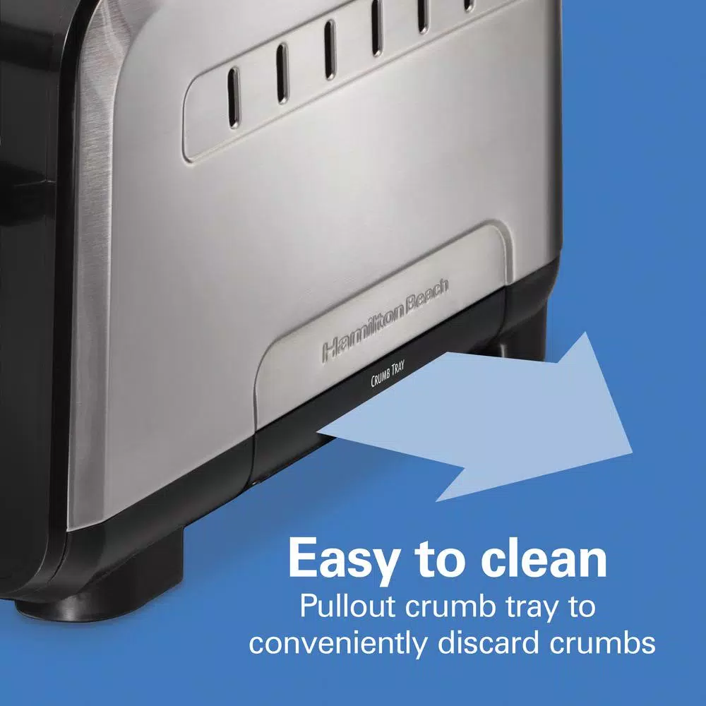 Hamilton Beach Expert Toast 900 W 2-Slice Black and Stainless Steel Wide Slot Toaster Toasters Hamilton Beach Expert Toast 900 W 2-Slice Black And Stainless Steel Wide Slot Toaster -Costway Shop black hamilton beach pop up toasters 22994 fa 1000