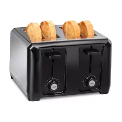 Toasters Hamilton Beach 4-Slice Black Wide Slot Toaster -Costway Shop black hamilton beach pop up toasters 24671 c3 1000