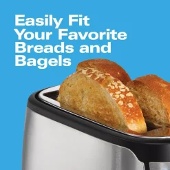 Toasters Hamilton Beach 4-Slice Black Long Slot Toaster -Costway Shop black hamilton beach pop up toasters 24810 44 1000