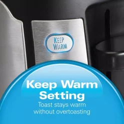 Toasters Hamilton Beach 4-Slice Black Long Slot Toaster -Costway Shop black hamilton beach pop up toasters 24810 4f 1000