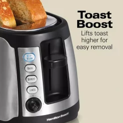 Toasters Hamilton Beach 4-Slice Black Long Slot Toaster -Costway Shop black hamilton beach pop up toasters 24810 76 1000