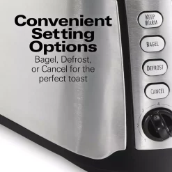 Toasters Hamilton Beach 4-Slice Black Long Slot Toaster -Costway Shop black hamilton beach pop up toasters 24810 fa 1000