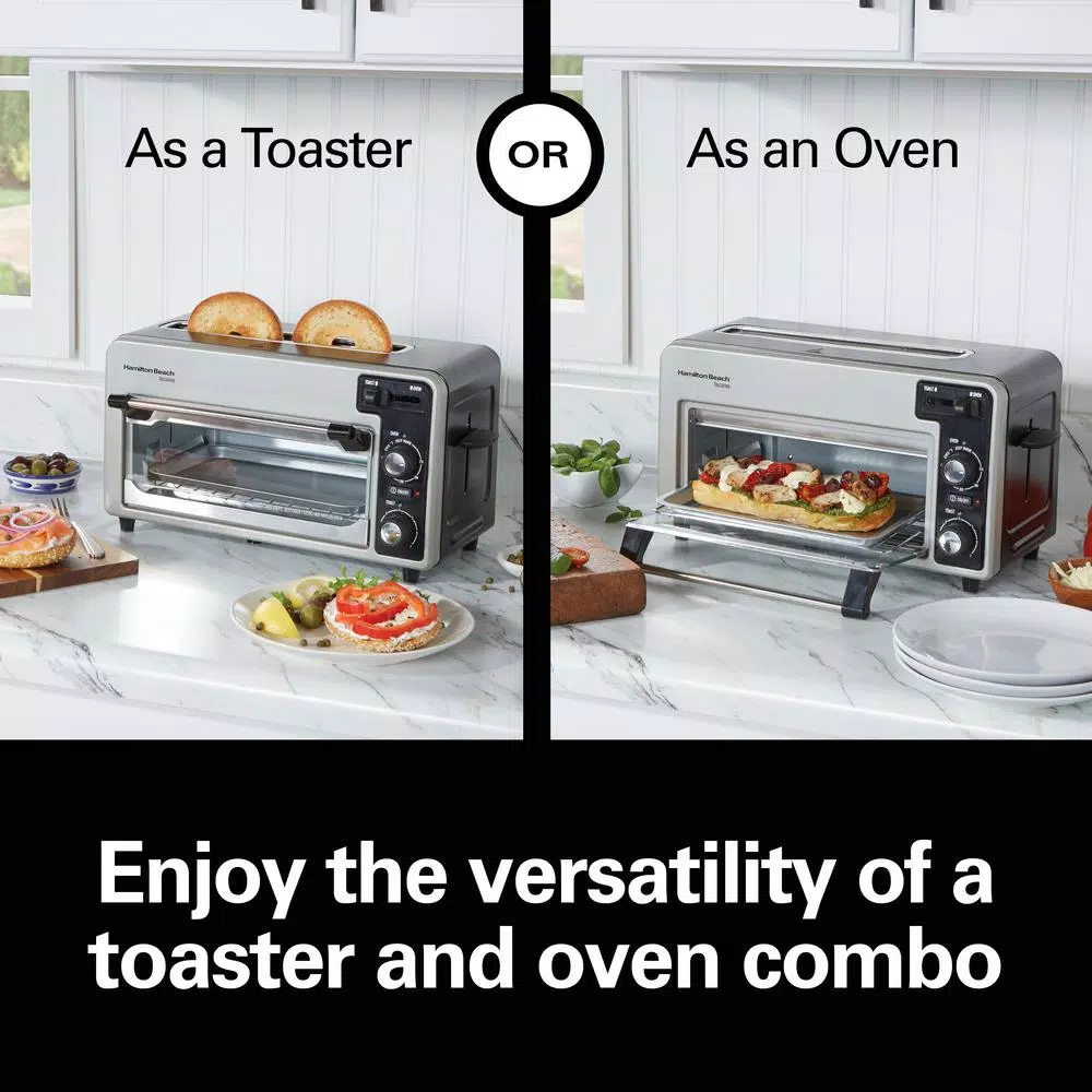 Toasters Hamilton Beach Toastation 1300 W 2-Slice Black And Gray Toaster Oven With Top Toasting Slot 8 Toasters Hamilton Beach Toastation 1300 W 2-Slice Black And Gray Toaster Oven With Top Toasting Slot - Image 6