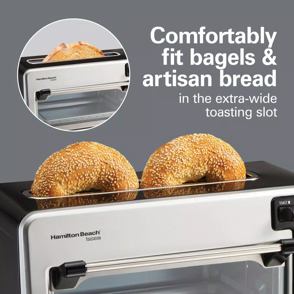 Toasters Hamilton Beach Toastation 1300 W 2-Slice Black And Gray Toaster Oven With Top Toasting Slot 11 Toasters Hamilton Beach Toastation 1300 W 2-Slice Black And Gray Toaster Oven With Top Toasting Slot - Image 9