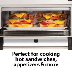 Toasters Hamilton Beach Toastation 1300 W 2-Slice Black And Gray Toaster Oven With Top Toasting Slot 18 Toasters Hamilton Beach Toastation 1300 W 2-Slice Black And Gray Toaster Oven With Top Toasting Slot -Costway Shop black hamilton beach toaster ovens 22723 fa 1000