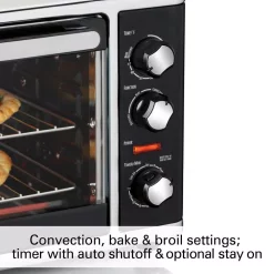 Toasters Hamilton Beach Countertop Toaster Oven Black With Convection And Rotisserie 6 Toasters Hamilton Beach Countertop Toaster Oven Black With Convection And Rotisserie -Costway Shop black hamilton beach toaster ovens 31105d 44 1000