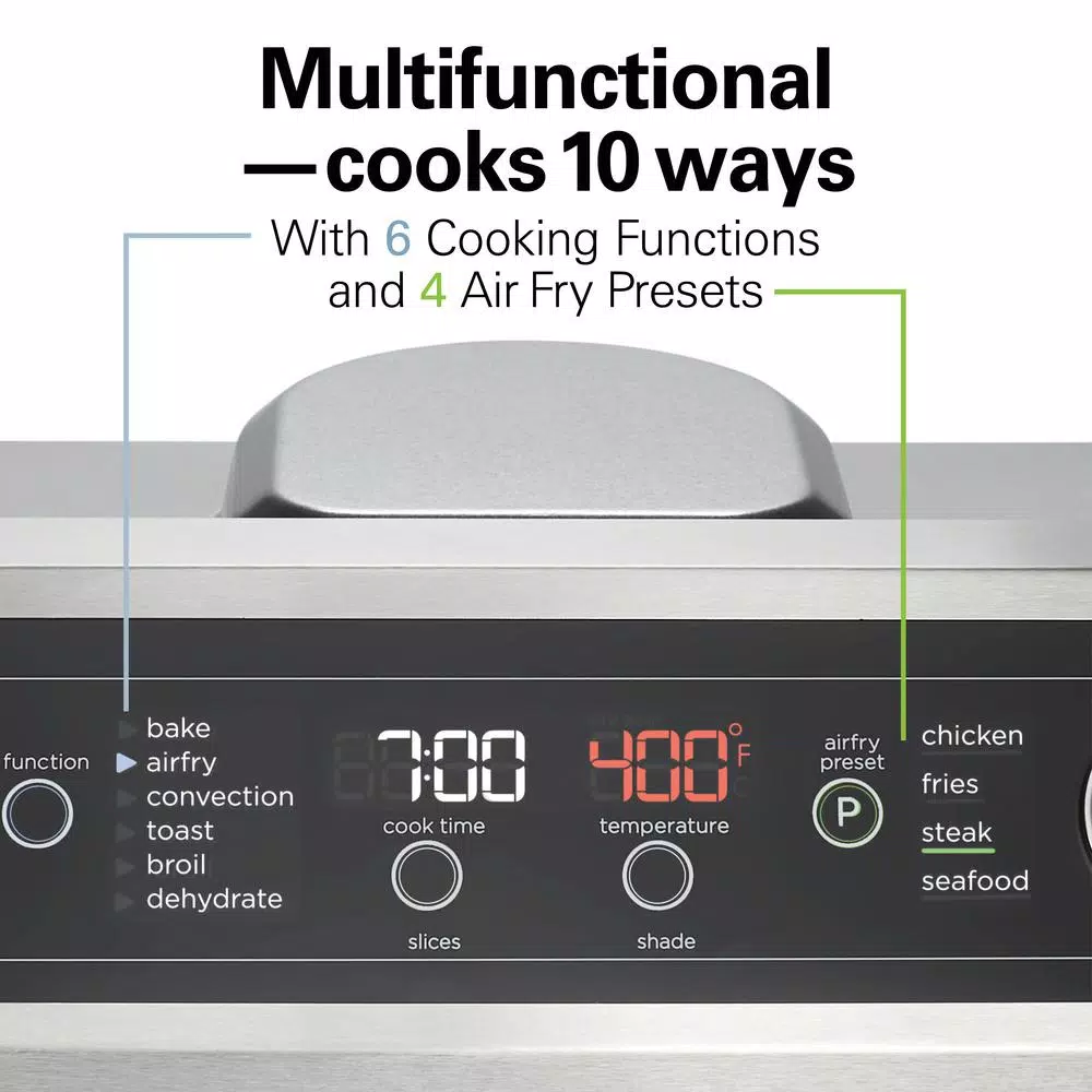 Hamilton Beach 1800 W 6-Slice Black Digital Air Fry Toaster Oven Toasters Hamilton Beach 1800 W 6-Slice Black Digital Air Fry Toaster Oven -Costway Shop black hamilton beach toaster ovens 31220 4f 1000