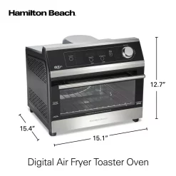 Toasters Hamilton Beach 1800 W 6-Slice Black Digital Air Fry Toaster Oven 8 Toasters Hamilton Beach 1800 W 6-Slice Black Digital Air Fry Toaster Oven -Costway Shop black hamilton beach toaster ovens 31220 76 1000