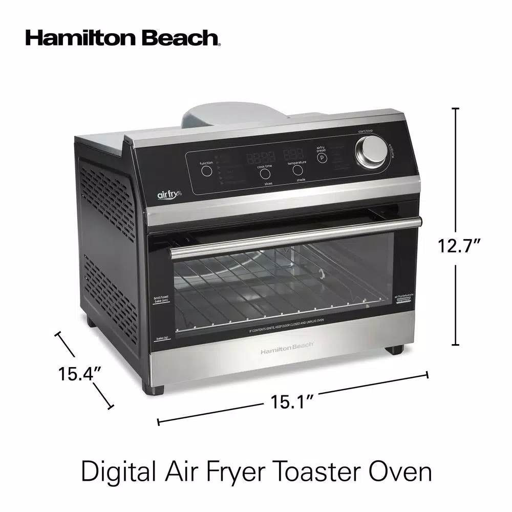 Hamilton Beach 1800 W 6-Slice Black Digital Air Fry Toaster Oven Toasters Hamilton Beach 1800 W 6-Slice Black Digital Air Fry Toaster Oven -Costway Shop black hamilton beach toaster ovens 31220 76 1000