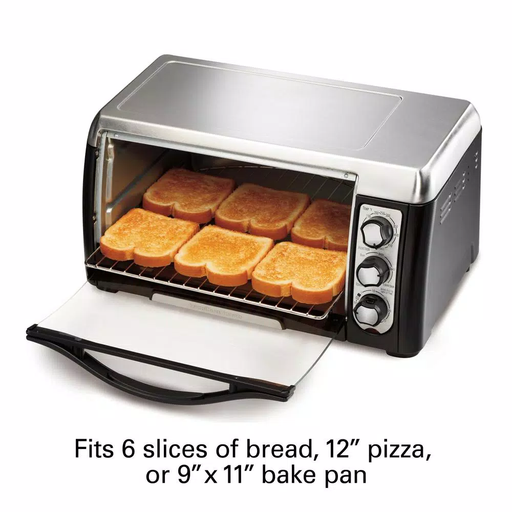 Hamilton Beach 6 Slice Easy Clean Black Toaster Oven with Convection Toasters Hamilton Beach 6 Slice Easy Clean Black Toaster Oven With Convection -Costway Shop black hamilton beach toaster ovens 31331d 1f 1000