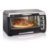 Toasters Hamilton Beach 6 Slice Easy Clean Black Toaster Oven With Convection -Costway Shop black hamilton beach toaster ovens 31331d 64 1000