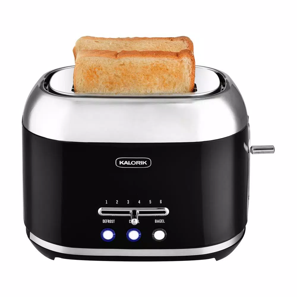 Toasters KALORIK Retro 2-Slice Black Wide Slot Toaster 7 Toasters KALORIK Retro 2-Slice Black Wide Slot Toaster - Image 5