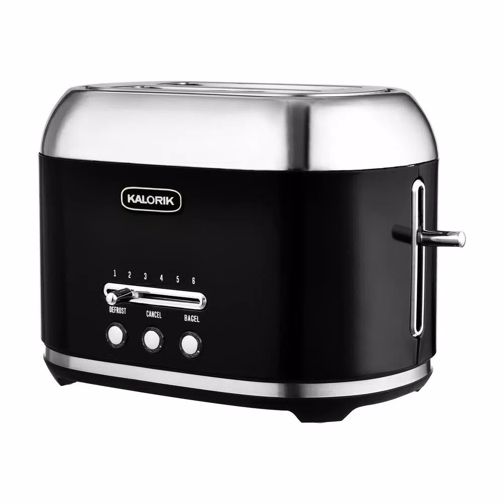 Toasters KALORIK Retro 2-Slice Black Wide Slot Toaster 4 Toasters KALORIK Retro 2-Slice Black Wide Slot Toaster - Image 2