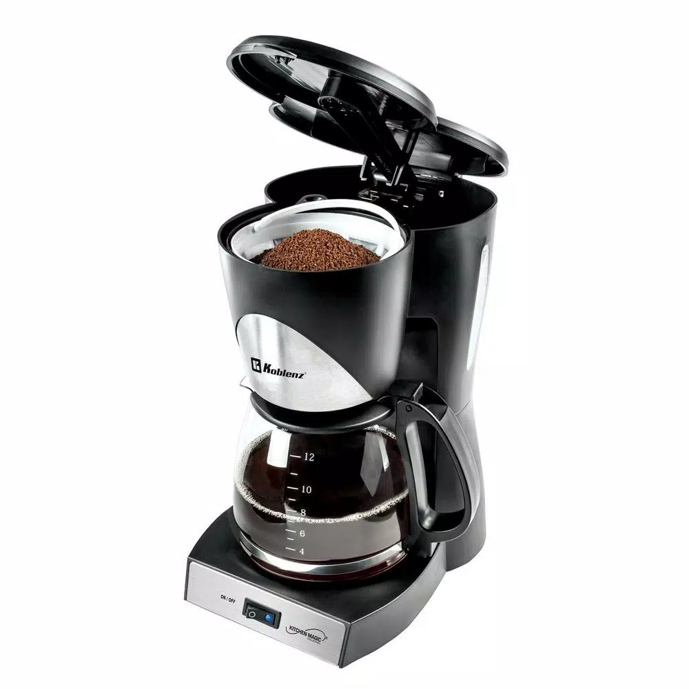 Koblenz Kitchen Magic Collection 12-Cup Black Coffee Maker Coffee Makers Koblenz Kitchen Magic Collection 12-Cup Black Coffee Maker -Costway Shop black koblenz drip coffee makers ckm 212 in 31 1000