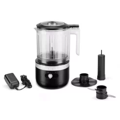 Food Processing KitchenAid Cordless 5-Cup Black Matte Food Chopper 4 Food Processing KitchenAid Cordless 5-Cup Black Matte Food Chopper -Costway Shop black matte kitchenaid food processors kfcb519bm 4f 1000