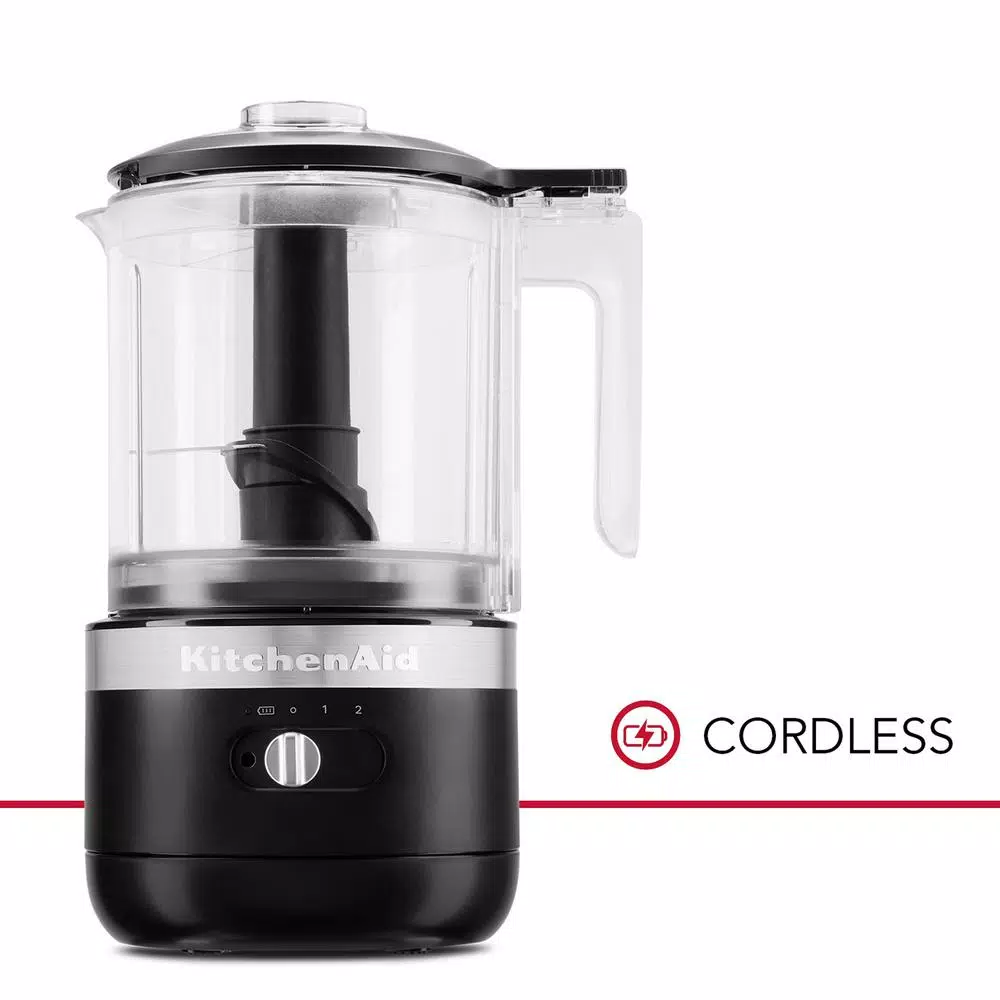 KitchenAid Cordless 5-Cup Black Matte Food Chopper Food Processing KitchenAid Cordless 5-Cup Black Matte Food Chopper -Costway Shop black matte kitchenaid food processors kfcb519bm c3 1000