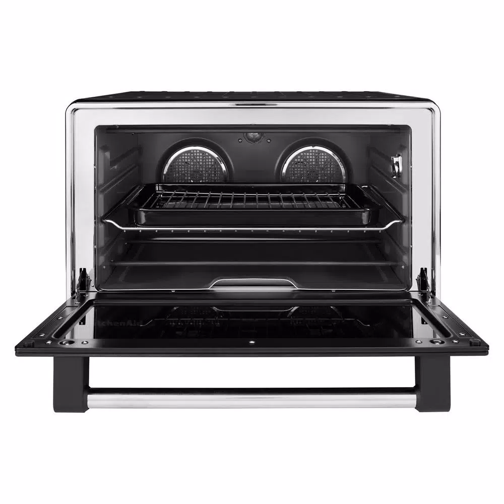 KitchenAid Matte BlackDual Convection Countertop Oven Toasters KitchenAid Matte BlackDual Convection Countertop Oven -Costway Shop black matte kitchenaid toaster ovens kco255bm c3 1000