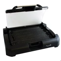 Electric Skillets & Indoor Grills MegaChef 165 Sq. In. Black Reversible Indoor Grill And Griddle With Removable Lid -Costway Shop black megachef indoor grills 985101713m 44 1000