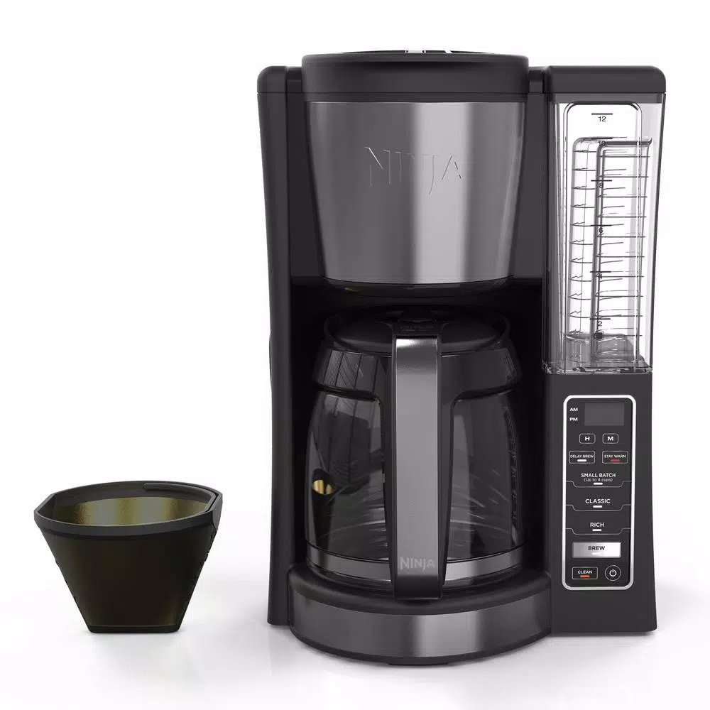NINJA 12-Cup Programmable Black Drip Coffee Maker with Filter Coffee Makers NINJA 12-Cup Programmable Black Drip Coffee Maker With Filter -Costway Shop black ninja coffee makers ce201 64 1000