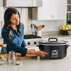 Cookers NINJA 6 Qt. Black Slow Cooker With Touchpad Controls And Keep Warm Setting 3 Cookers NINJA 6 Qt. Black Slow Cooker With Touchpad Controls And Keep Warm Setting -Costway Shop black ninja slow cookers mc510 4f 1000