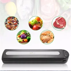 Food Processing NutriChef White Kitchen Food Vacuum Sealer – Compact Electric Air Sealing Preserver System With Reusable Vacuum Food Bags 4 Food Processing NutriChef White Kitchen Food Vacuum Sealer – Compact Electric Air Sealing Preserver System With Reusable Vacuum Food Bags -Costway Shop black nutrichef food vacuum sealers pkvs15bk 4f 1000
