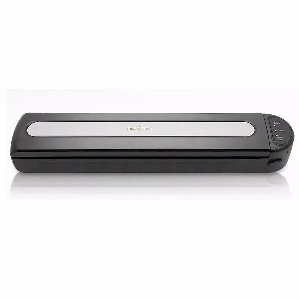 NutriChef White Kitchen Food Vacuum Sealer – Compact Electric Air Sealing Preserver System with Reusable Vacuum Food Bags Food Processing NutriChef White Kitchen Food Vacuum Sealer – Compact Electric Air Sealing Preserver System With Reusable Vacuum Food Bags -Costway Shop black nutrichef food vacuum sealers pkvs15bk 64 1000