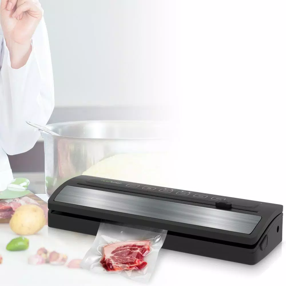 NutriChef White with Reusable Vacuum Food Bags Automatic Food Vacuum Sealer Electric Air Sealing Preserver System Food Processing NutriChef White With Reusable Vacuum Food Bags Automatic Food Vacuum Sealer Electric Air Sealing Preserver System -Costway Shop black nutrichef food vacuum sealers pkvs25bk 44 1000