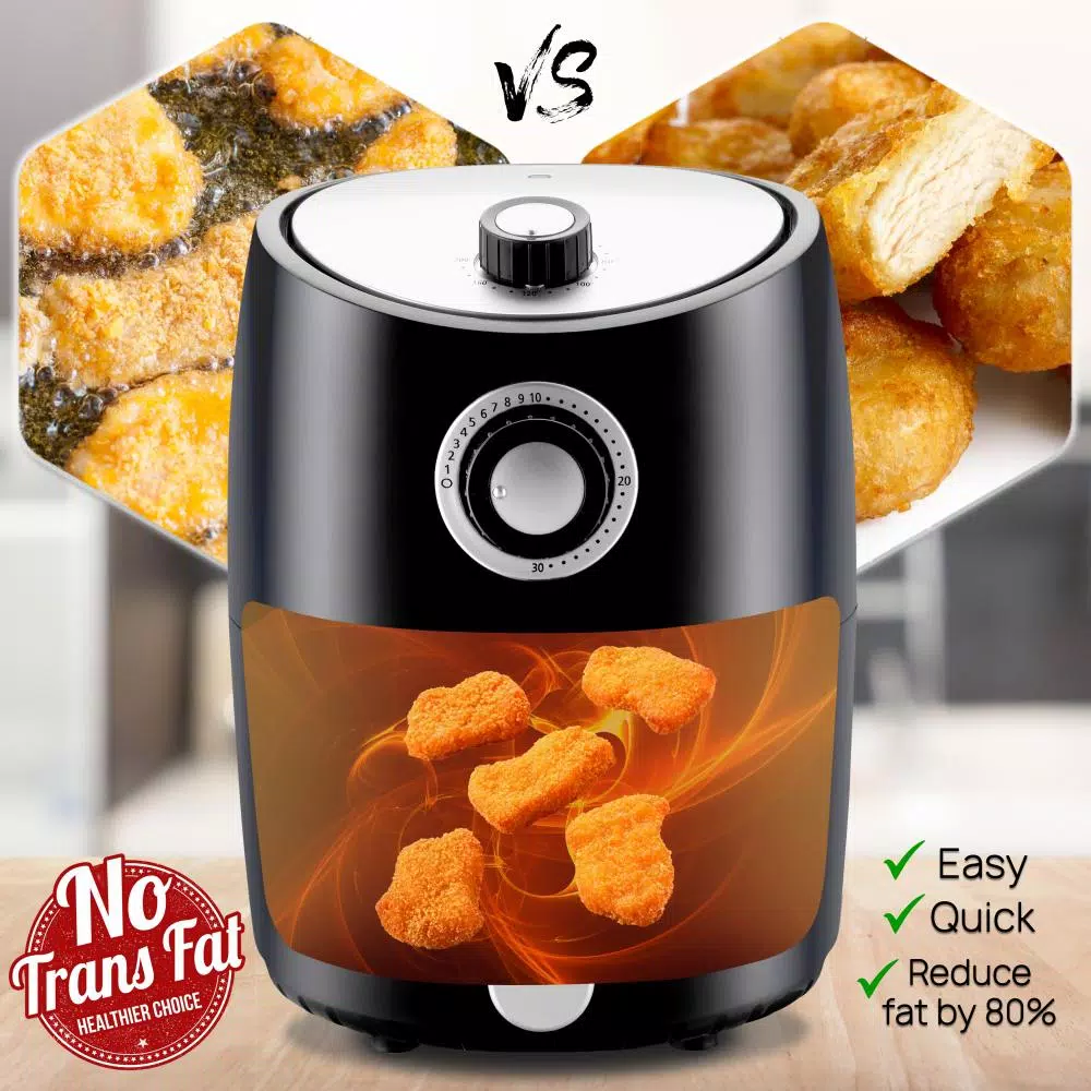 Toasters NutriChef Black Countertop Air Fryer Oven Cooker Healthy Kitchen Convection Air Fry Cooking 6 Toasters NutriChef Black Countertop Air Fryer Oven Cooker Healthy Kitchen Convection Air Fry Cooking - Image 4