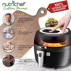 Toasters NutriChef Black Countertop Oven Air Fry Cooker Healthy Kitchen Air Fryer Convection Cooking 4 Toasters NutriChef Black Countertop Oven Air Fry Cooker Healthy Kitchen Air Fryer Convection Cooking -Costway Shop black nutrichef toaster ovens pkairfr75 4f 1000