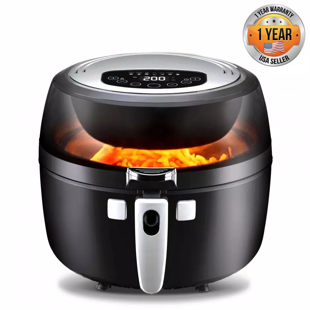 NutriChef Black Countertop Oven Air Fry Cooker Healthy Kitchen Air Fryer Convection Cooking Toasters NutriChef Black Countertop Oven Air Fry Cooker Healthy Kitchen Air Fryer Convection Cooking -Costway Shop black nutrichef toaster ovens pkairfr75 76 1000