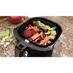 Air Fryers Ovente 3.2 Qt. Black Air Fryer Grill Pan And Non-Stick Frying Basket Auto Shut-Off 6 Cooking Presets Touch Sensor 6 Air Fryers Ovente 3.2 Qt. Black Air Fryer Grill Pan And Non-Stick Frying Basket Auto Shut-Off 6 Cooking Presets Touch Sensor -Costway Shop black ovente air fryers fad61302b 44 1000
