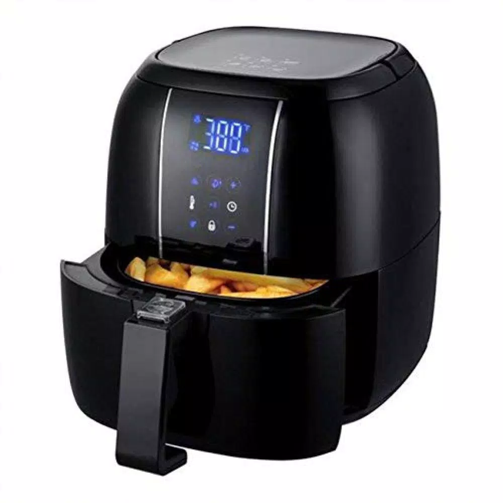 Ovente 3.2 Qt. Black Air Fryer Grill Pan and Non-Stick Frying Basket Auto Shut-Off 6 Cooking Presets Touch Sensor Air Fryers Ovente 3.2 Qt. Black Air Fryer Grill Pan And Non-Stick Frying Basket Auto Shut-Off 6 Cooking Presets Touch Sensor -Costway Shop black ovente air fryers fad61302b 64 1000