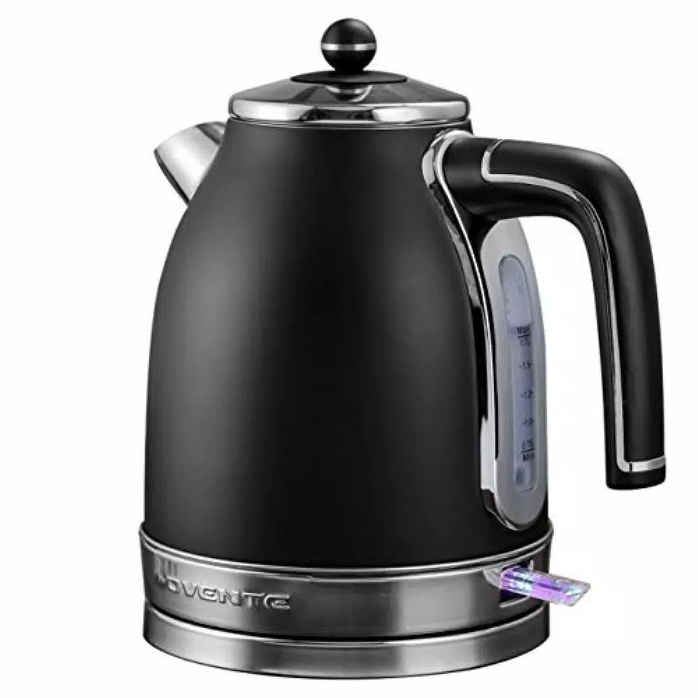 Electric Kettles Ovente 7.2-Cup Black Stainless Steel Electric Kettle With Removable Filter, Boil Dry Protection And Auto Shut Off Features 3 Electric Kettles Ovente 7.2-Cup Black Stainless Steel Electric Kettle With Removable Filter, Boil Dry Protection And Auto Shut Off Features