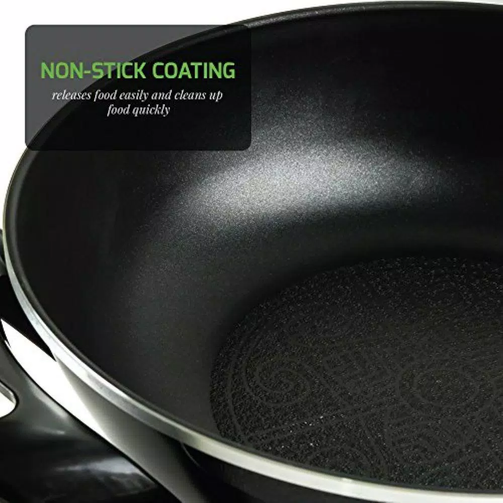 Electric Skillets & Indoor Grills Ovente 13 In. Black Non-Stick Electric Skillet With Aluminum Body Adjustable Temperature Controller Tempered Glass Cover - Image 6