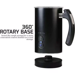 Coffee Makers Ovente 8 Oz. Black Automatic Electric Milk Frother And Steamer Hot Or Cold Froth Functionality Foam Maker And Warmer -Costway Shop black ovente milk frothers fr3608b fa 1000