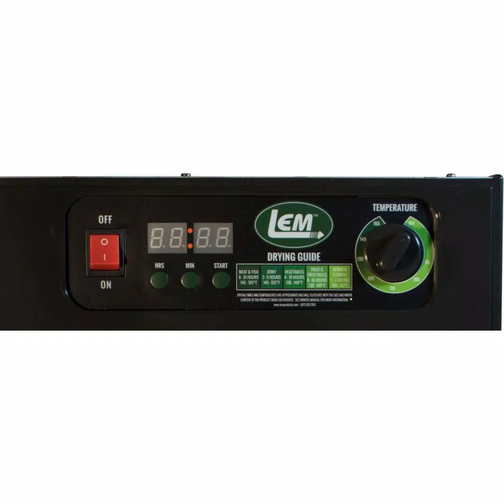 Food Processing LEM 5-Tray Black Food Dehydrator With Built-In Timer - Image 3