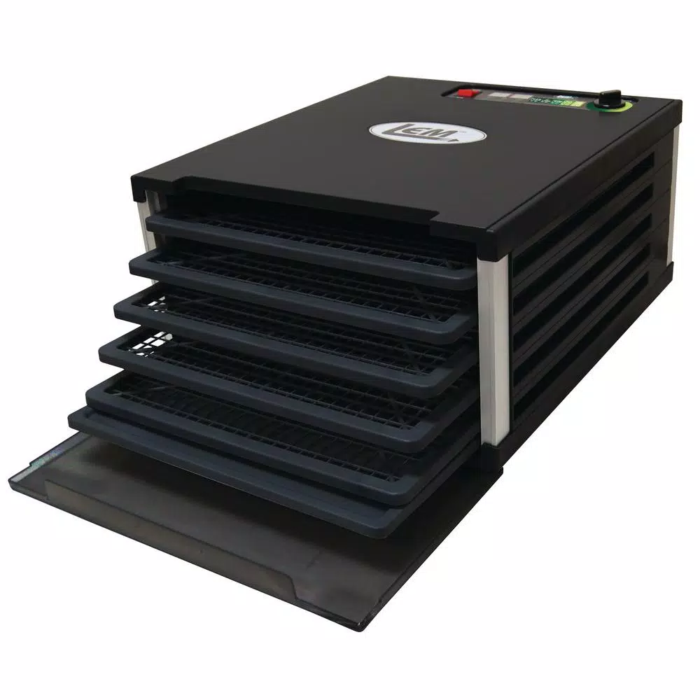 Food Processing LEM 5-Tray Black Food Dehydrator With Built-In Timer