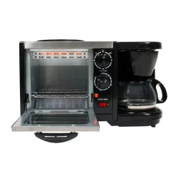 Toasters SPT Breakfast Center 1450 W 2-Slice Black Toaster Oven -Costway Shop black plastic spt toaster ovens bm 1107 1f 1000