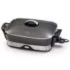 Electric Skillets & Indoor Grills Presto 16 In. X 12 In. (118 Sq. In.) Black Cast Aluminum Foldaway Electric Skillet With Glass Lid​ -Costway Shop black presto electric skillets 06857 64 1000