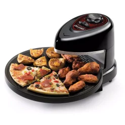 Toasters Presto Pizzazz Plus Rotating Pizza Oven 1235 Watts With Built-In Timer -Costway Shop black presto toaster ovens 03430 1f 1000