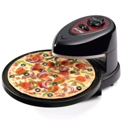 Toasters Presto Pizzazz Plus Rotating Pizza Oven 1235 Watts With Built-In Timer -Costway Shop black presto toaster ovens 03430 c3 1000