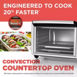 Toasters BLACK+DECKER 1500 W 6-Slice Black And Silver Convection Toaster Oven 12 Toasters BLACK+DECKER 1500 W 6-Slice Black And Silver Convection Toaster Oven -Costway Shop black silver black decker toaster ovens to3230sbd c3 1000