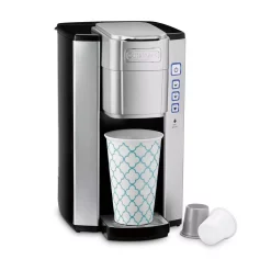 Coffee Makers Cuisinart Compact Black And Silver Single Serve Coffee Maker -Costway Shop black silver cuisinart single serve coffee makers ss 5 a0 1000